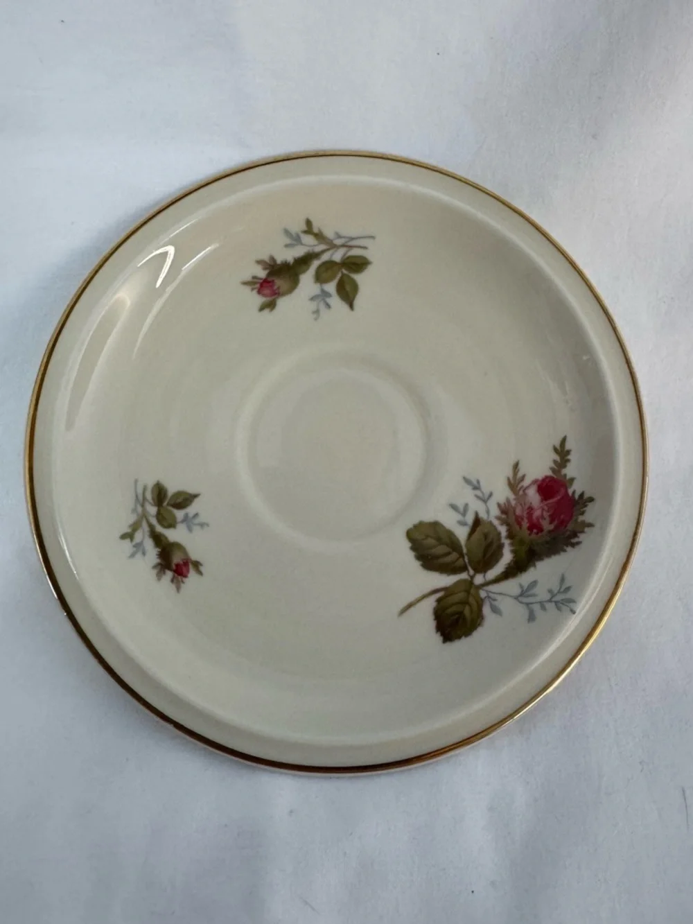 Rosenthal Winifred Selb Germany Saucer Pink Rose Gold Rim Vintage